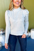 Heather Grey Ribbed Long Sleeve Top, must have top, must have style, must have holiday, fall collection, fall fashion, elevated style, elevated top, mom style, fall style, shop style your senses by mallory fitzsimmons