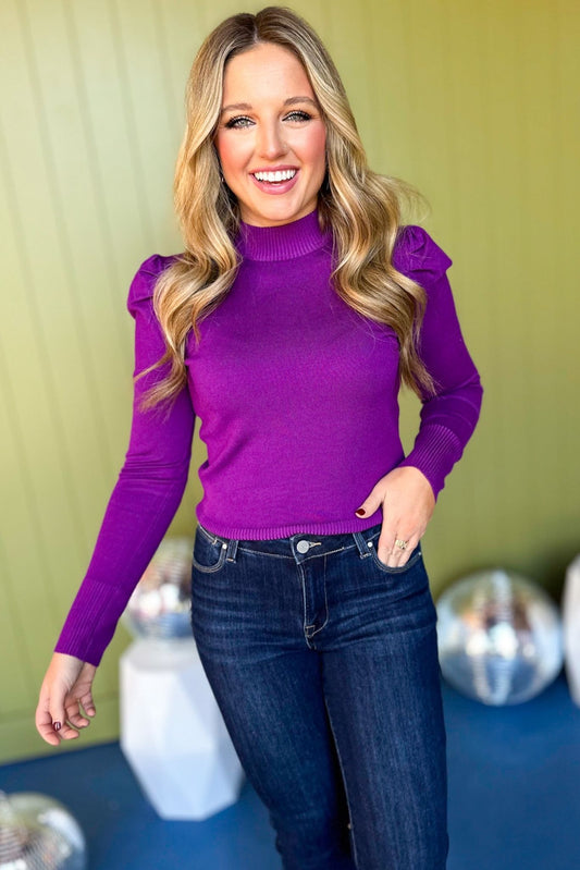 Purple Ribbed Long Sleeve Top, must have top, must have style, must have holiday, fall collection, fall fashion, elevated style, elevated top, mom style, fall style, shop style your senses by mallory fitzsimmons
