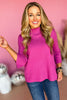 Magenta Mock Neck Bell Sleeve Sweater, elevated style, elevated basic, bell sleeve detail, must have basic, must have sweater, mom style, fall fashion, fall style, affordable fashion, shop style your senses by mallory fitzsimmons