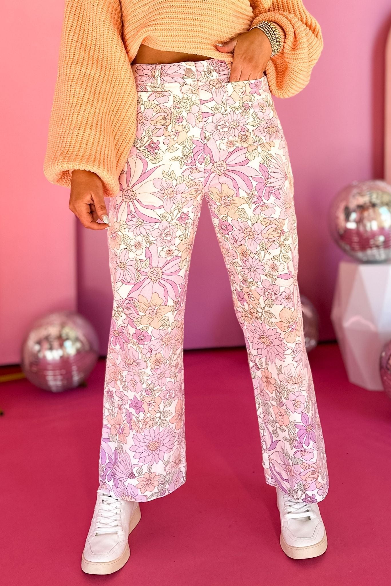 Lavender Floral Woven Twill Wide Leg Pants, must have pants, must have style, street style, spring style, spring fashion, spring pants, elevated style, elevated pants, mom style, shop style your senses by mallory fitzsimmons