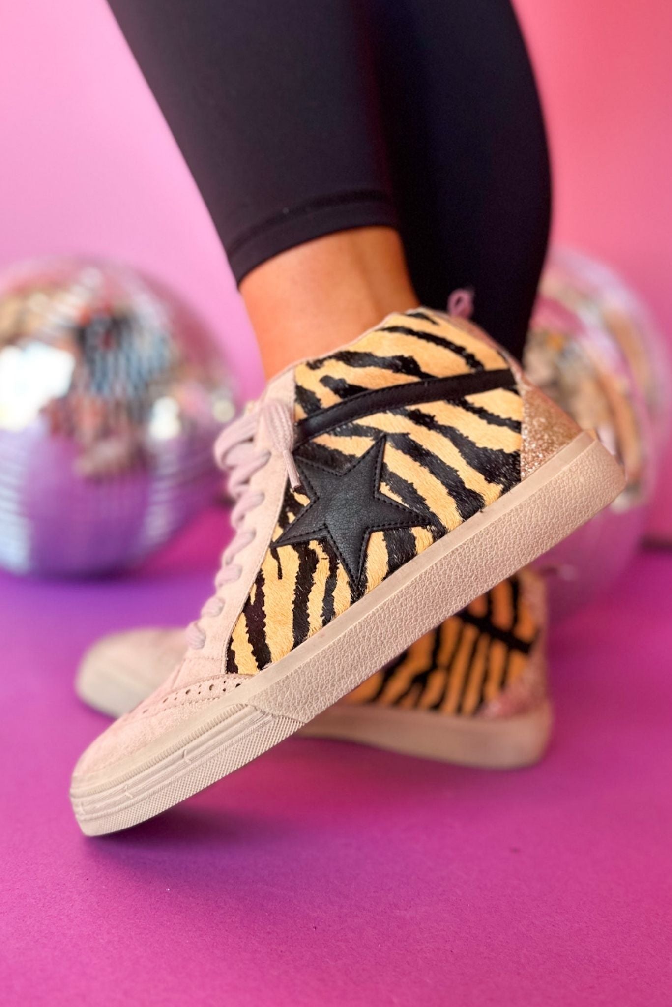 Shu Shop Animal Print Black Star High Top Sneaker, must have shoes, must have sneakers, elevated sneaker, mom style, elevated style, shop style your senses by mallory fitzsimmons