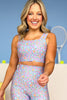 SSYS Pastel Floral Square Neck Butter Sports Bra *FINAL SALE*