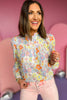 Yellow Multi Floral Print Pintuck Detail Long Sleeve Top, floral top, pastel top, spring top, spring fashion, elevated top, must have style, must have floral, mom style, shop style your senses by mallory fitzsimmons, ssys by mallory fitzsimmons