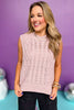 Mauve Cable Knit Vest Top, vest top, must have top, must have style, brunch style, summer style, spring fashion, elevated style, elevated top, mom style, shop style your senses by mallory fitzsimmons, ssys by mallory fitzsimmons