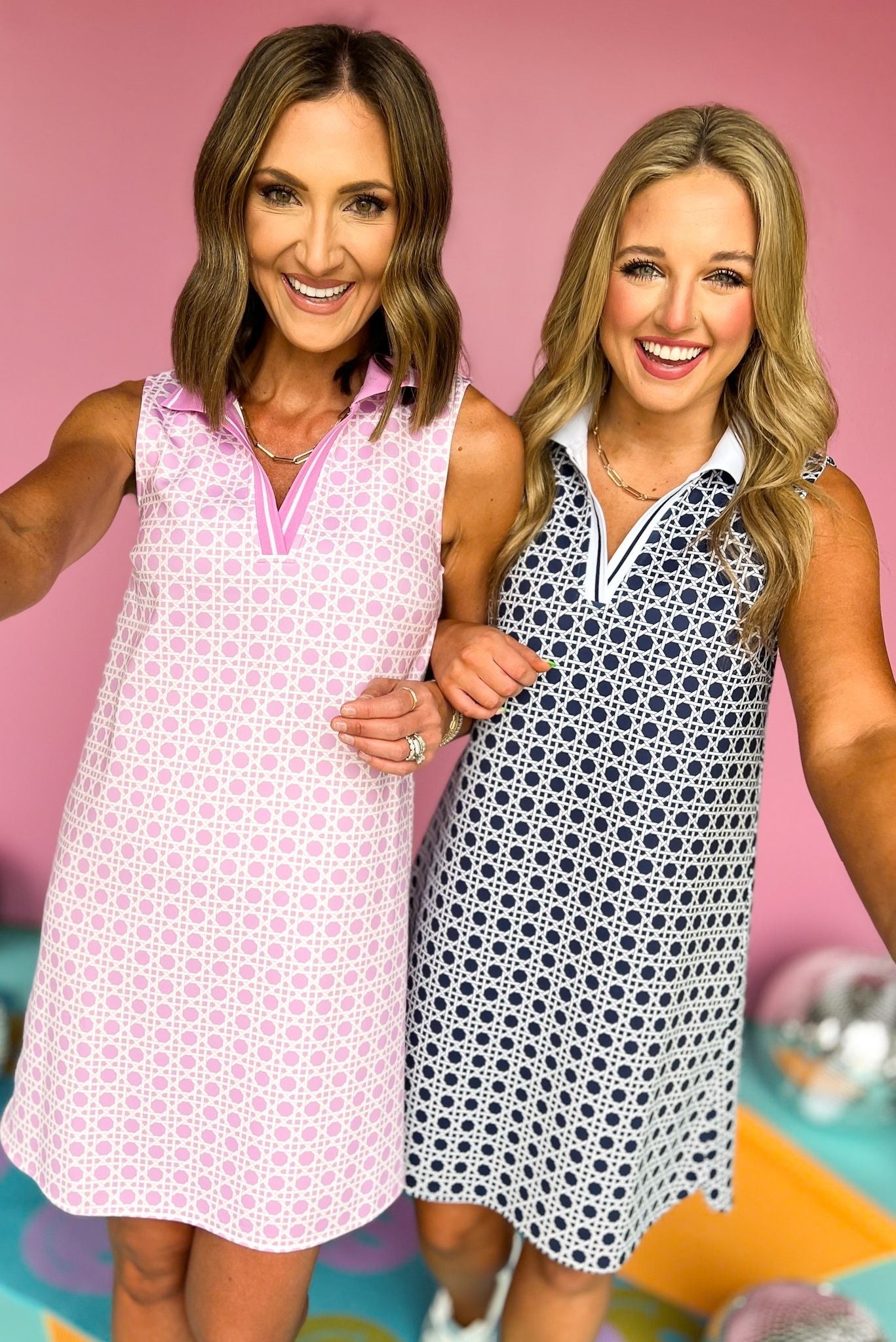 SSYS Navy Lattice Scuba Collared Sleeveless Active Dress, Spring athleisure, athleisure, elevated athleisure, must have active dress, athletic active dress, athletic style, mom style, shop style your senses by mallory fitzsimmons, ssys by mallory fitzsimmons