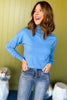 Blue Turtleneck Ribbed Knit Long Sleeve Sweater, must have sweater, must have style, must have fall, fall collection, fall fashion, elevated style, elevated sweater, mom style, fall style, shop style your senses by mallory fitzsimmons