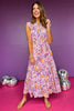 Lavender Multi Abstract Floral Print Smocked Yoke Tie Waist Maxi Dress, dress, maxi dress, floral maxi dress, floral maxi dress, lavender floral maxi dress, smoked yoke maxi dress, must have maxi dress, elevated maxi dress, elevated style, summer maxi dress, summer style, Shop Style Your Senses by Mallory Fitzsimmons, SSYS by Mallory Fitzsimmons