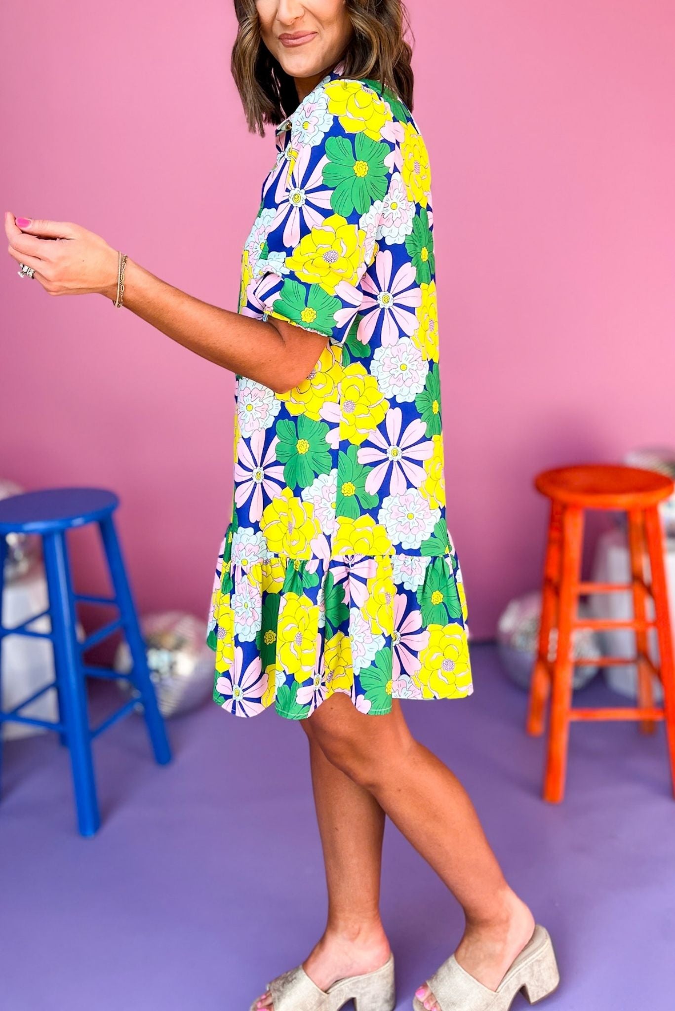 SSYS The Phoebe Smocked Long Sleeve Dress In Bold Floral, ssys the label, printed dress, must have dress, spring fashion, elevated dress, elevated spring, church style, brunch style, mom style, custom dress, shop style your senses by mallory fitzsimmons, ssys by mallory fitzsimmons