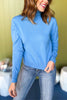 Blue Turtleneck Ribbed Knit Long Sleeve Sweater, must have sweater, must have style, must have fall, fall collection, fall fashion, elevated style, elevated sweater, mom style, fall style, shop style your senses by mallory fitzsimmons