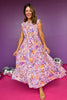 Lavender Multi Abstract Floral Print Smocked Yoke Tie Waist Maxi Dress, dress, maxi dress, floral maxi dress, floral maxi dress, lavender floral maxi dress, smoked yoke maxi dress, must have maxi dress, elevated maxi dress, elevated style, summer maxi dress, summer style, Shop Style Your Senses by Mallory Fitzsimmons, SSYS by Mallory Fitzsimmons