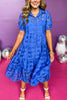 Blue Basket Weave Organza Collared Button Down Maxi Dress, weave detail dress, must have dress, must have style, brunch style, weekend style, spring fashion, elevated style, elevated style, mom style, shop style your senses by mallory fitzsimmons, ssys by mallory fitzsimmons  Edit alt text