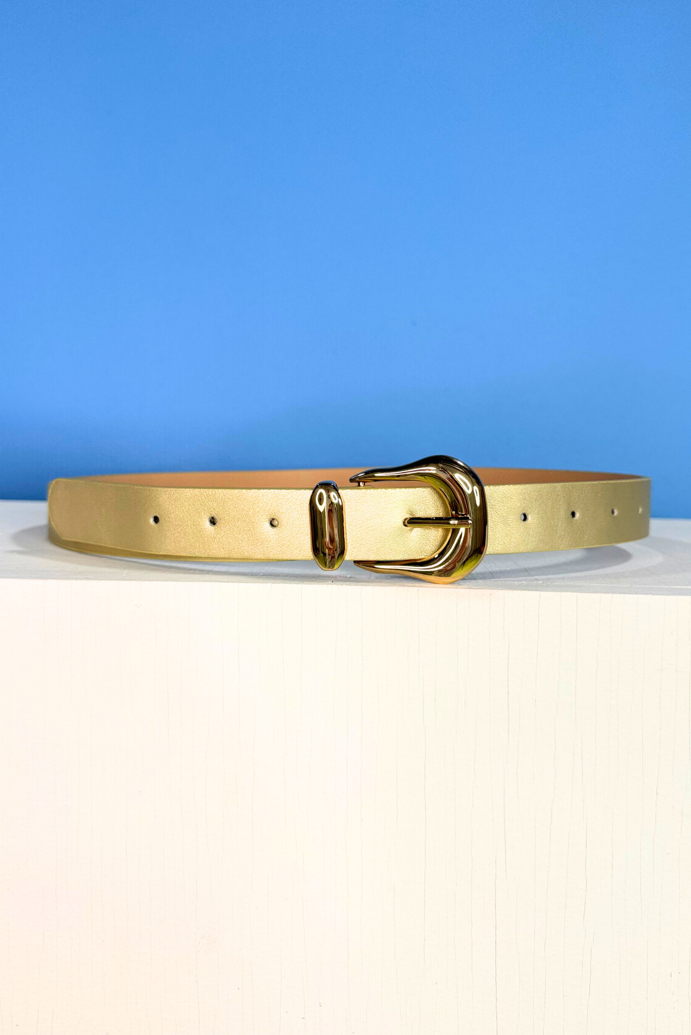 Gold Smooth Buckle Belt