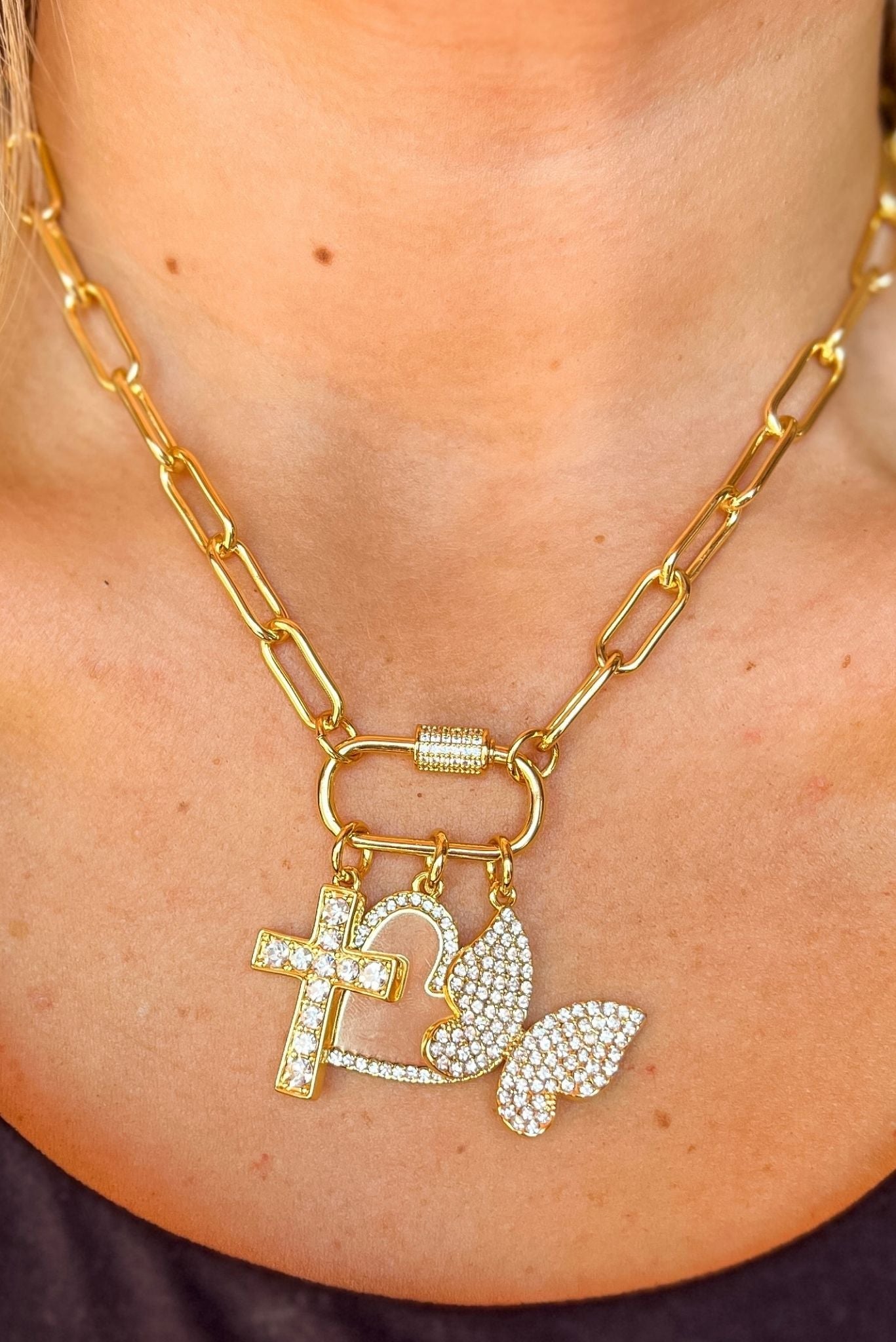 SSYS Scripture Butterfly Charm, ssys the label, must have charm, must have charm necklace, elevated charm, elevated charm necklace, acessories, scripture charm, scripture, gift, mom style, shop style your senses by mallory fitzsimmons