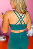 SSYS Lake Green Criss Cross Back Seamless Sports Bra, ssys the label, athleisure, elevated athleisure, must have sports bra, athletic sports bra, athletic style, mom style, shop style your senses by mallory fitzsimmons, ssys by mallory fitzsimmons