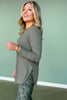 *ETA 8 WEEKS* SSYS Ribbed Long Sleeve Active Top In Sage