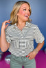 Black Striped Collared Button Up Front Pocket Top, top, collared top, button up top, front pocket top, black striped top, black striped collared top, black striped button up top, black striped front pocket top, must have top, elevated top, elevated style, summer top, summer style, Sailing Through Summer, Shop Style Your Senses by Mallory Fitzsimmons, SSYS by Mallory Fitzsimmons