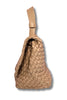 Beige Basket Weave Handle Purse