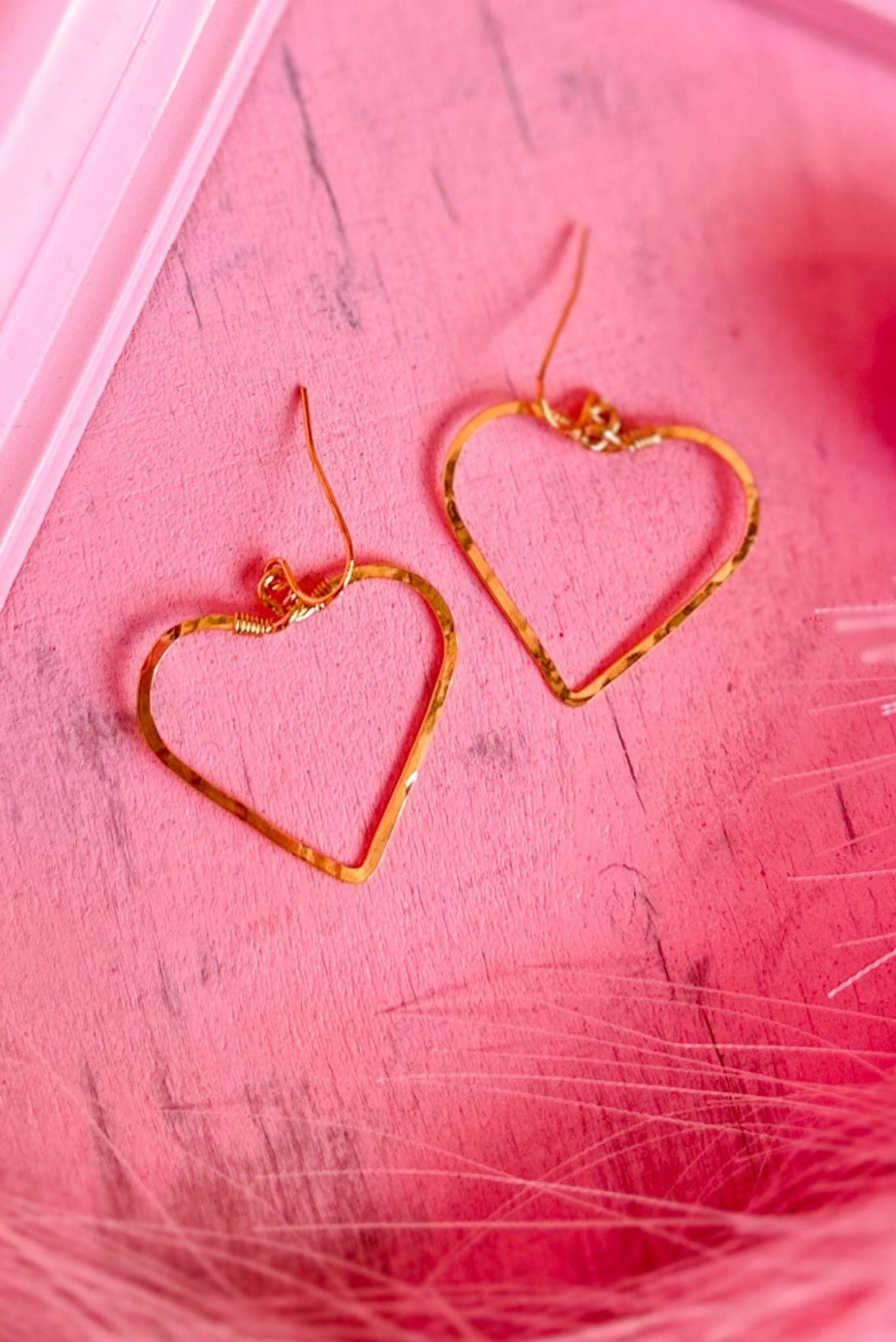 Gold Plated Hammered Heart Outline Earrings, accessory, earrings, must have earrings, elevated style, shop style your senses by mallory fitzsimmons