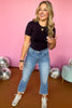 Black Seamless Short Sleeve Tee, must have basic, elevated basic, must have top, must have style, must have fall, fall collection, fall fashion, elevated style, elevated top, mom style, fall style, shop style your senses by mallory fitzsimmons