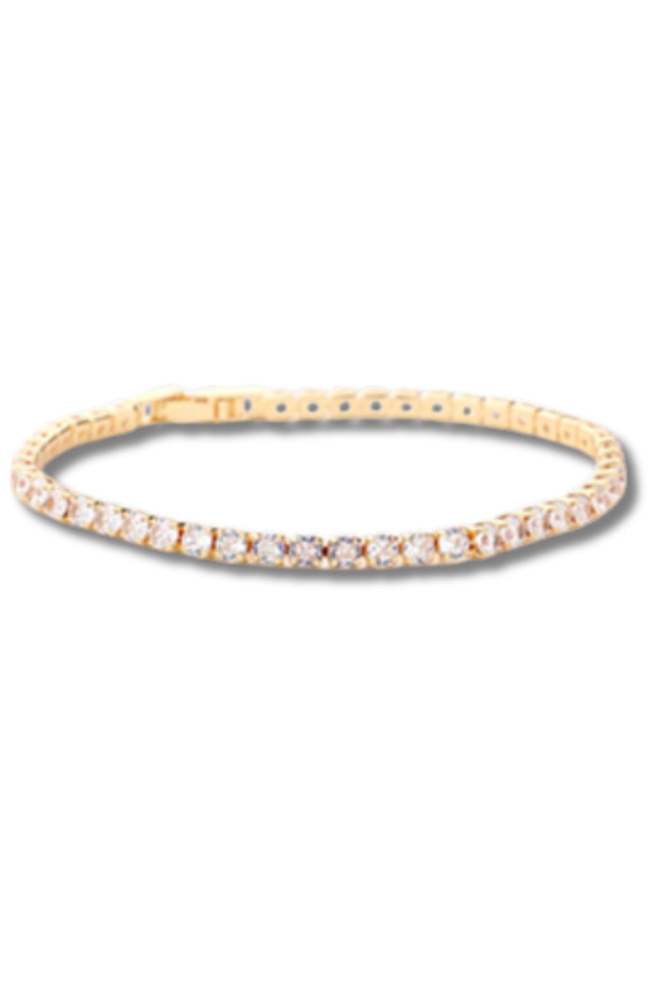 Gold Evening Tennis Bracelet