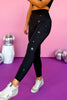 SSYS Incognito Black Metallic Star Leggings, elevated leggings, elevated style, elevated athleisure, must have leggings, must have style, mom style, athletic style, shop style your senses by mallory fitzsimmons