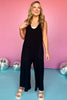 Black Linen Sleeveless Side Pocket Wide Crop Jumpsuit, linen jumpsuit, must have jumpsuit, must have style, summer style, spring fashion, elevated style, elevated romper, mom style, shop style your senses by mallory fitzsimmons, ssys by mallory fitzsimmons