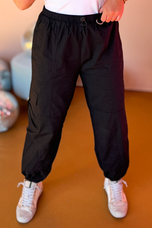 Black High Rise Cargo Jogger Pants *FINAL SALE*