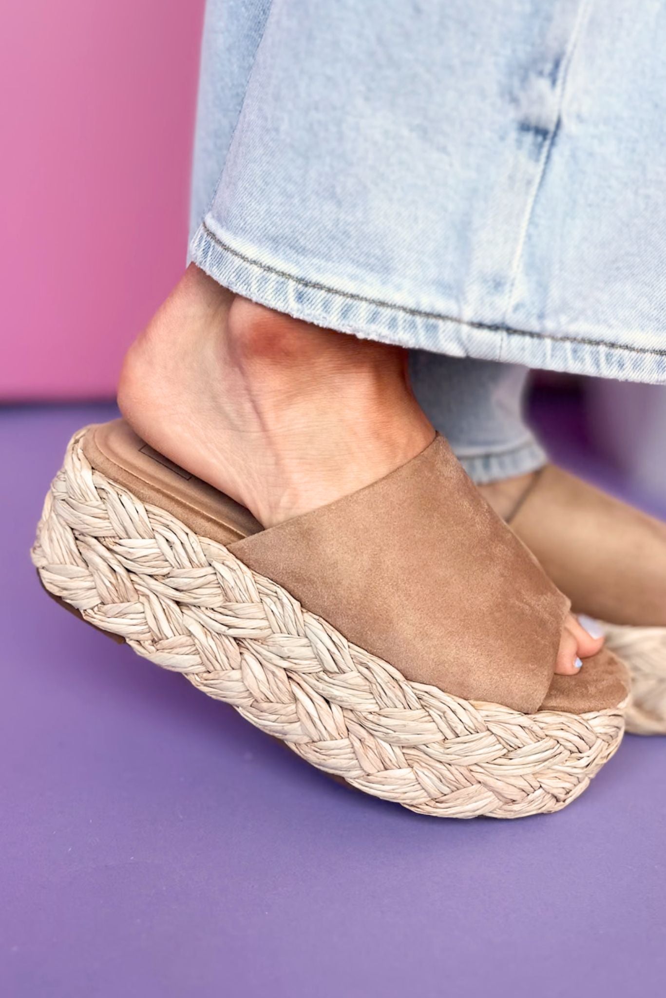 Shu Shop Taupe Jute Wedge Heel Sandal, shoes, platform sandal, must have sandal, shop style your senses by mallory fitzsimmons, ssys by mallory fitzsimmons