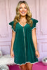 SSYS Hunter Green Get Ready Robe™, SSYS The Label, Get Ready Robe, GRR, robe, zip up robe, short sleeve robe, scallop detail robe, morning robe, night robe, hunter green robe, hunter green zip up robe, hunter green short sleeve robe, hunter green scallop detail robe, hunter green morning robe, hunter green night robe, must have robe, elevated robe, elevated style, elevated lifestyle, Shop Style Your Senses by Mallory Fitzsimmons, SSYS by Mallory Fitzsimmons