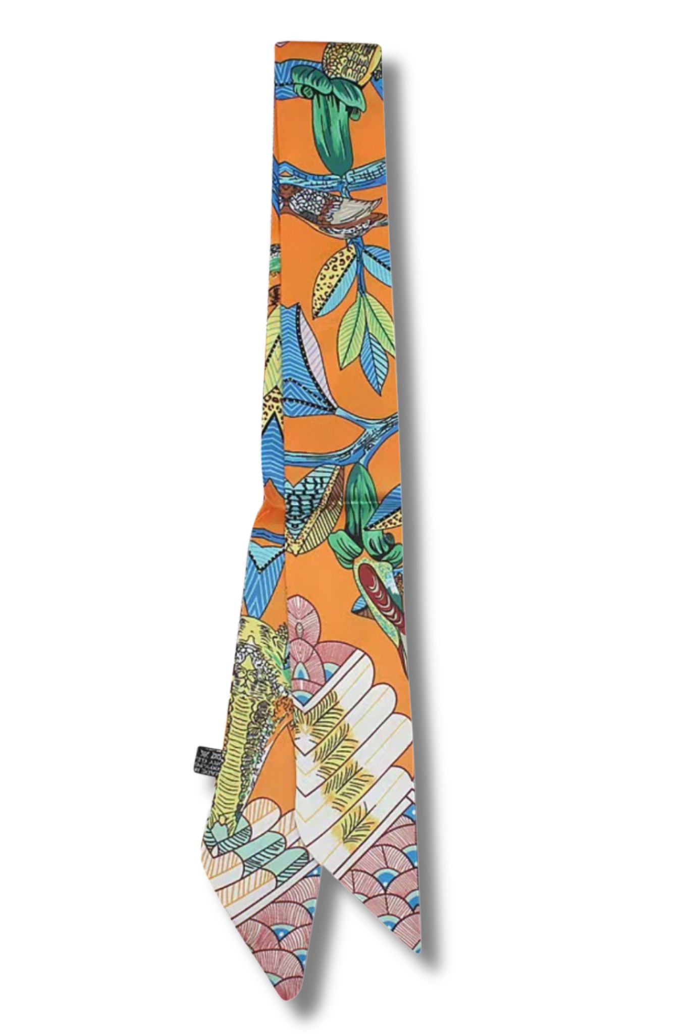 Toucan Orange Knotted Scarf Necklace