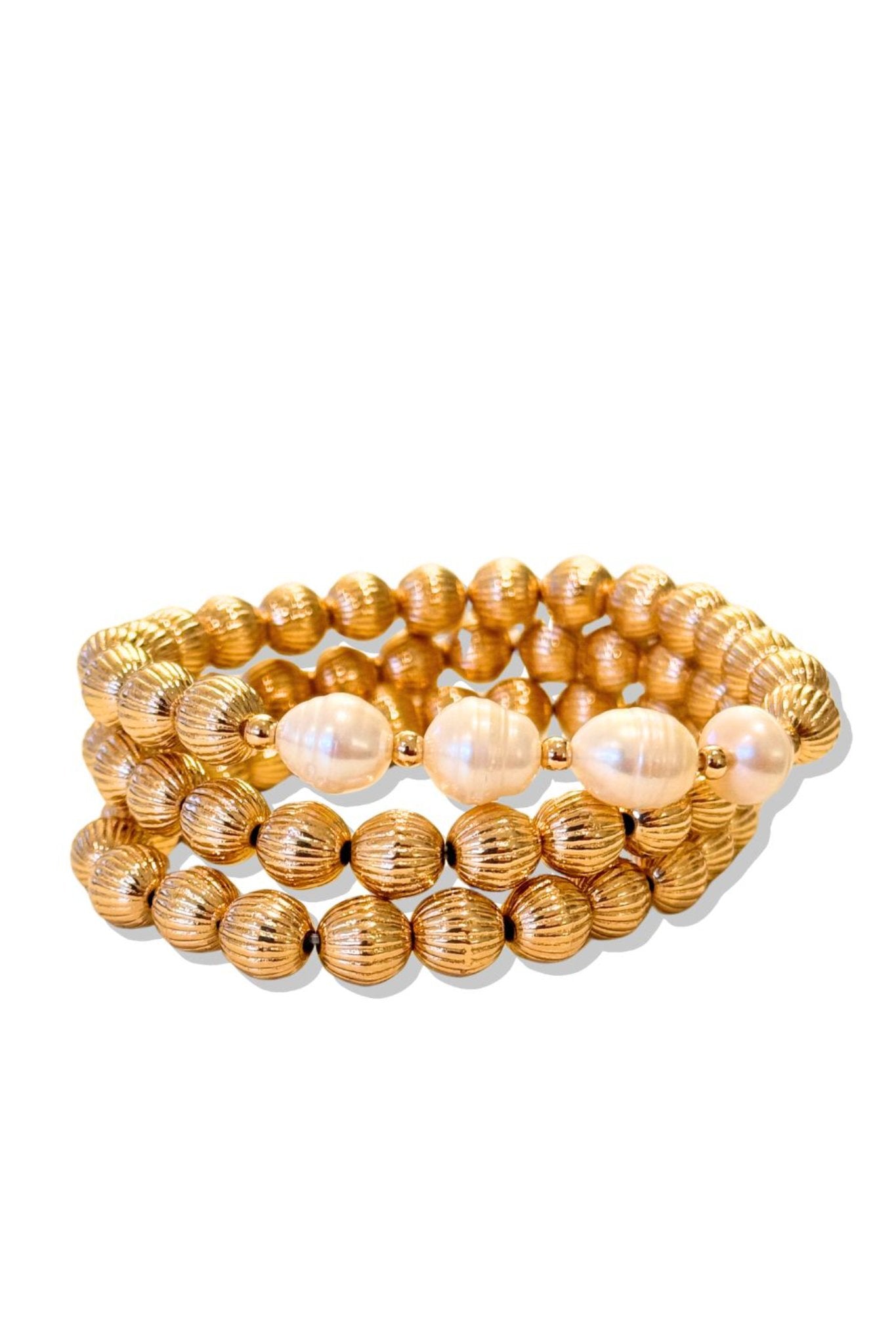 Gold Pearl Detail Bracelet Set *FINAL SALE*