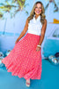 SSYS The Sadie Maxi Skirt In Pink Orange Lattice, ssys the label, spring break skirt, spring break style, spring fashion affordable fashion, elevated style, bright style, printed skirt, mom style, shop style your senses by mallory fitzsimmons, ssys by mallory fitzsimmons