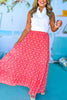 SSYS The Sadie Maxi Skirt In Pink Orange Lattice, ssys the label, spring break skirt, spring break style, spring fashion affordable fashion, elevated style, bright style, printed skirt, mom style, shop style your senses by mallory fitzsimmons, ssys by mallory fitzsimmons