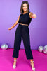Black Round Neck Elastic Hem Top Drawstring Pant Set, must have set, matching set, elevated set, cool girl set, cool girl style, must have style, mom style, shop style your senses by Mallory Fitzsimmons, ssys by Mallory Fitzsimmons