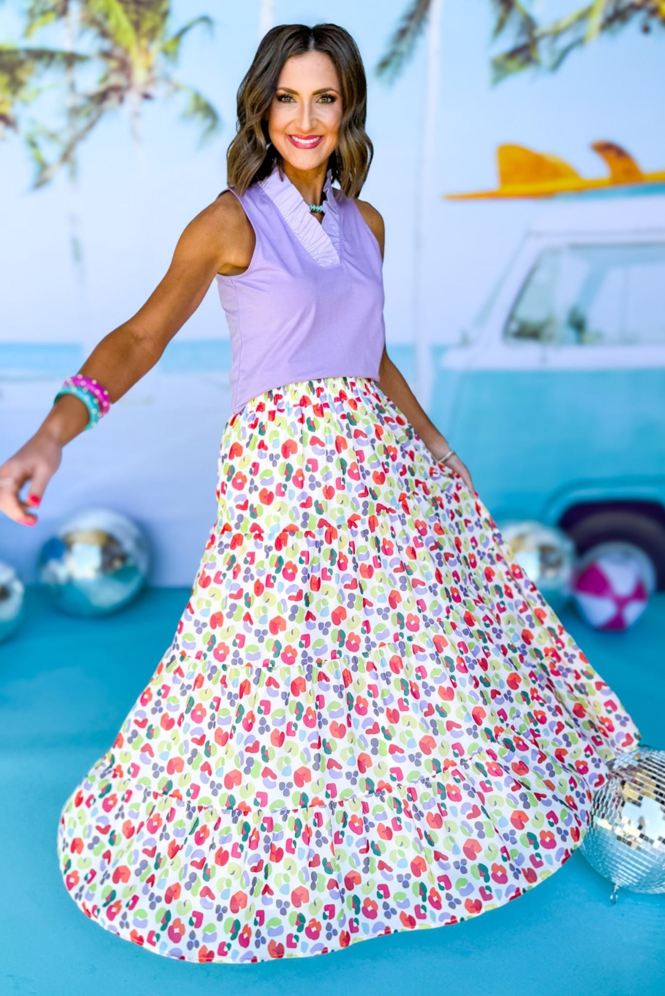 SSYS The Sadie Maxi Skirt In Animal, ssys the label, spring break skirt, spring break style, spring fashion affordable fashion, elevated style, bright style, printed skirt, mom style, shop style your senses by mallory fitzsimmons, ssys by mallory fitzsimmons