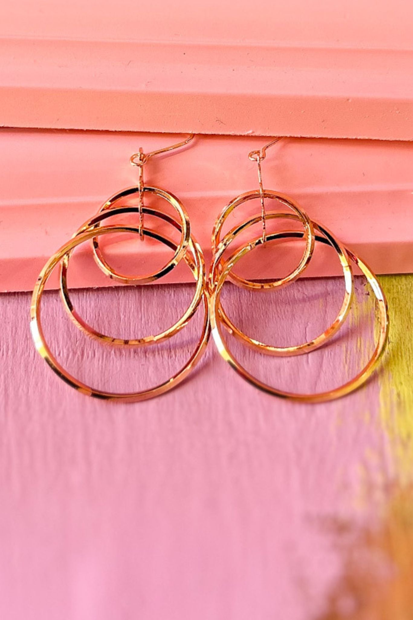 Gold Metal O Ring Link Dangle Earrings, accessory, earrings, must have earrings, shop style your senses by mallory fitzsimmons