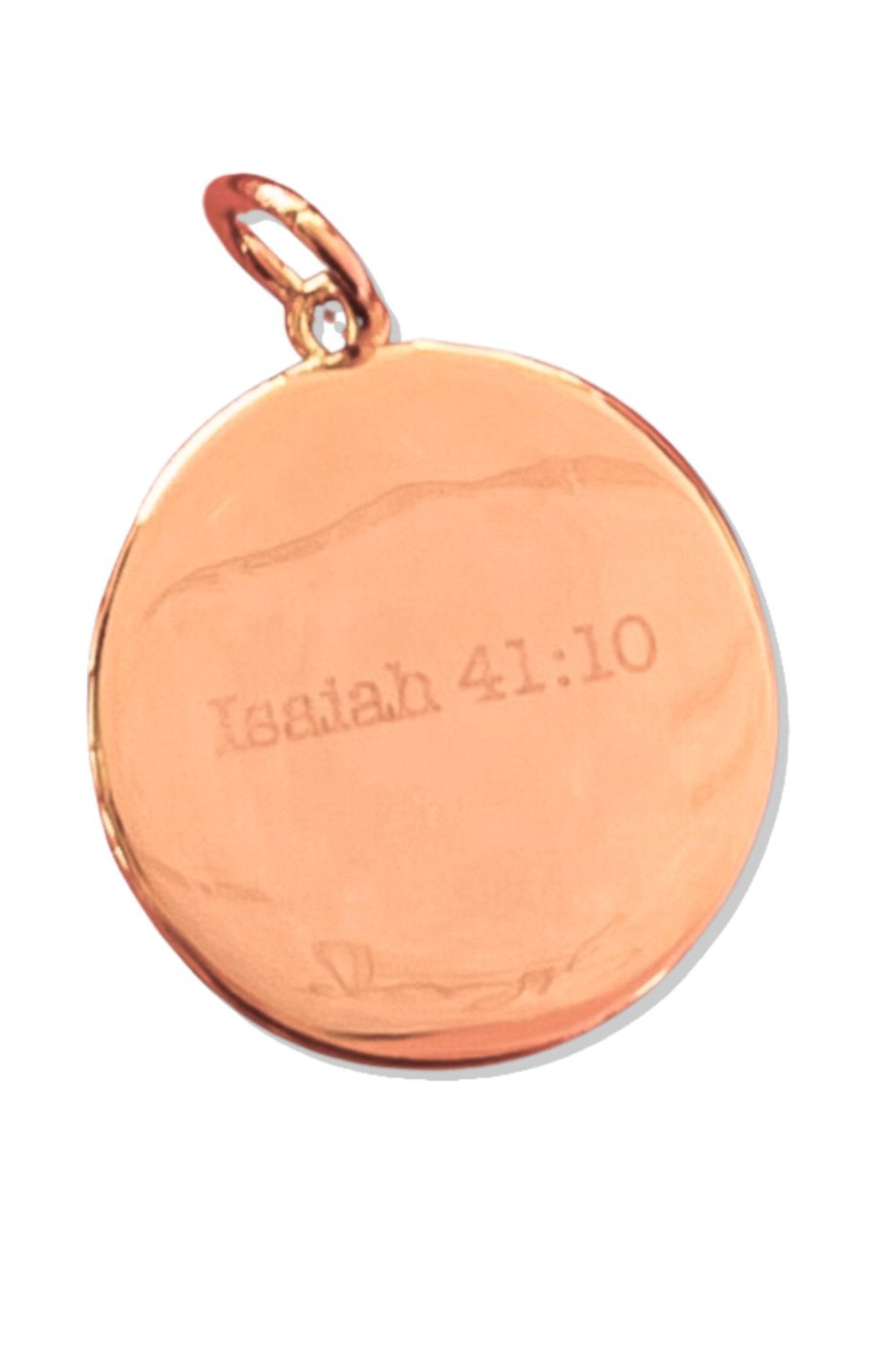 SSYS 18k Gold Plated Scripture Circle Charm