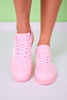 Pink Mesh Double Striped Sneakers