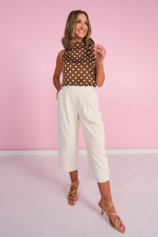 SSYS Jules Barrel Crop Trousers In Ivory