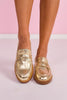 Chinese Laundry Gold Metallic Loafers