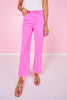 Mica Pink High Rise Wide Leg Jeans