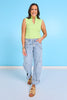 SSYS Elle High Neck Top In Lime