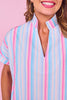 SSYS Susie Short Sleeve Striped Top In Pink Stripe