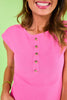 SSYS Cece Knit Cap Sleeve Top In Bubblegum