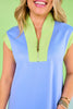SSYS Cornflower and Lime Cap Sleeve Colorblock Air Dress