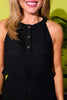 SSYS Hudson Button Halter Top Set In Black