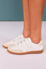White Velcro Strap Sneakers