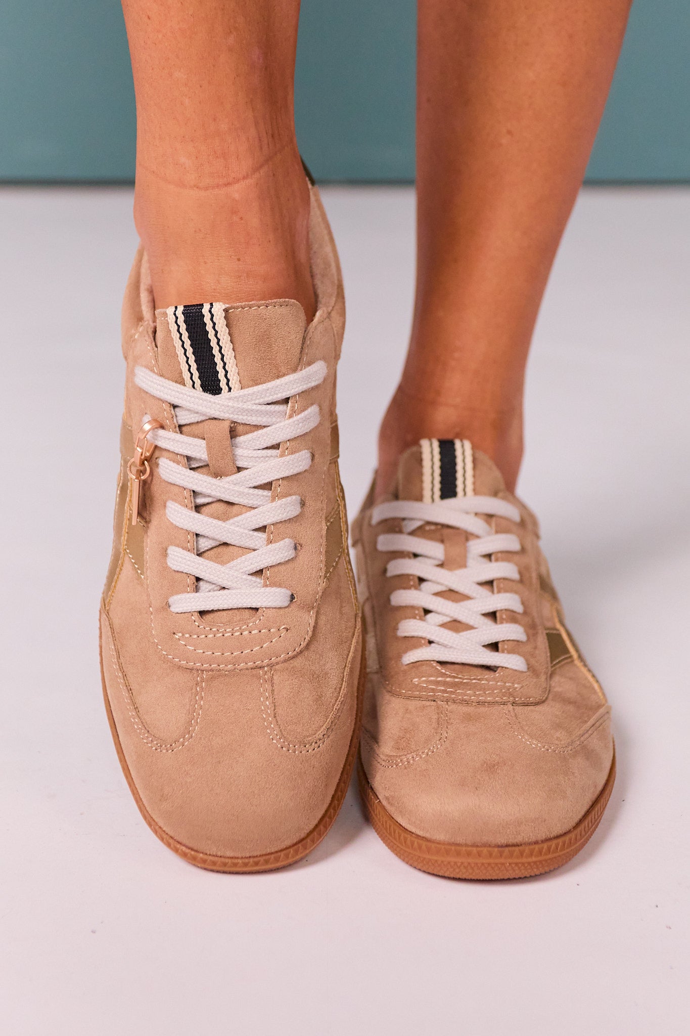 Shu Shop Taupe Suede Sneaker