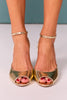 Gold Ankle Strap Heels