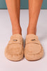 Tan Fur Lined Mule Loafer